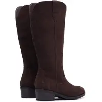 Hush puppies Isabella Lange Suède Dames Chocolade Winter Knie Hoge Laarzen
