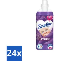 Soupline - Wasverzachter - Lavendel - 45 Wasbeurten - 1L - Voordeelverpakking - 24 stuks