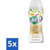 Dreft - Ultimate Care - Wasverzachter - Geurbooster - Gekleurde Was - Witte Bloem - 15 Wasbeurten - Bulkverpakking - 5 stuks