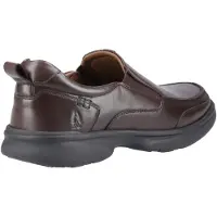 Hush puppies Harold Leer Heren Bruine Slim Fit Instappers