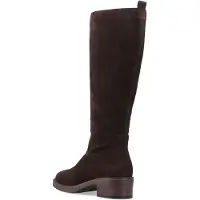 Hush puppies Antonia Lange Suède Dames Chocolade Hak Kniehoge Laarsjes