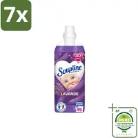 Soupline 7 x - Wasverzachter - Lavendel - 45 Wasbeurten - 1L - Grootverpakking - Wasverzachter - Wasverzachter Lentebloesem - Zachtheid - Frisheid - Geur