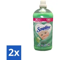Soupline 2 x - Wasverzachter - Aloë Vera Concentraat - 77 Wasbeurten - Wasverzachter - Aloë Vera - Wasverzachter Concentrat - Zachte Kleding - Frisse Geur
