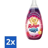 Robijn 2 x Intense - Wasverzachter - Intense Fuchsia Passion - 870ml - 58 Wasbeurten - Wasverzachter - Fuchsia Passion - Geur - Frisheid - Zomerbloemen