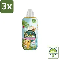 Robijn 3 x Collections - Wasverzachter - Kokos - 1,25L - 50 Wasbeurten - Grootverpakking - Wasverzachter - Kokosgeur - Zachte Was - Frisse Was - Wasverzachter 1.25L