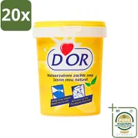 D'Or 20 x - Natuurzuivere Zachte Zeep - Vast Zeepmiddel - Voor Vloeren en Was - 1 kg - Grootverpakking - Natuurlijke Zeep - Reiniging - Vlekverwijdering - Vloer Reinigen - Wasgoed Reinigen