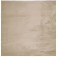 vidaXL Vloerkleed HUARTE laagpolig zacht wasbaar 240x240cm zandkleurig