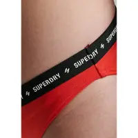 Superdry Code Micro Elastisch Bikinibroekje Rood Grootte: 40