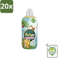 Robijn 20 x Collections - Wasverzachter - Kokos - 1,25L - 50 Wasbeurten - Grootverpakking - Wasverzachter - Kokosgeur - Zachte Was - Frisse Was - Wasverzachter 1.25L