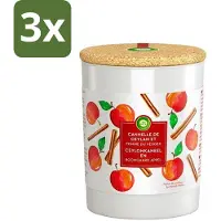 Air Wick 3 x - Geurkaars - Kaneel & Boomgaard Appel - 35 Uur Brandduur - Geurkaars - Kaneel - Boomgaard Appel - Warme Geur - Frisse Geur