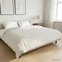vidaXL Verzwaringsdeken Wit 220 x 235 cm 11 kg 100% Katoen 205T