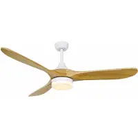 CristalRecord Plafondventilator Nine big Ø 152 cm hout wit