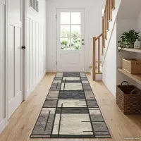 vidaXL Tapijt Runner LESAKA Bruin 80 x 300 cm Diamantvelvet