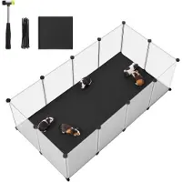 Songmics Kleindierenverblijf met afneembare en waterdichte bodem, 143L x 73B x 46H cm