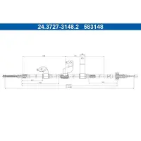 Ate 24.3727-3148.2 Handremkabel