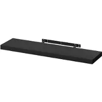 Famanu – Zwevende plank wandrek in MDF, 90 x 22,9 x 3,8 cm, zwart