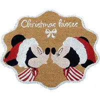 Disney Kerst deurmat | (Mickey en Minnie Mouse, Kus)