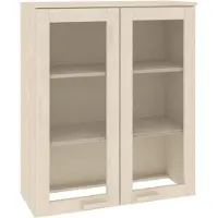 vidaXL Hoogdressoir HAMAR, honingbruin, 85x35x100 cm, massief hout