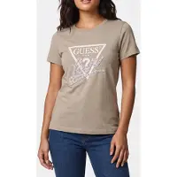 GUESS Ss Cn Pearls Love Tr Sage Leaf Size: S | T-Shirts Outlet | Dames | Bruin