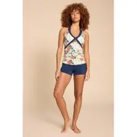 White Stuff Valley Tankini Top Ivory Multi Size: 24 | Tankinis Outlet | Dames | Blauw