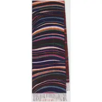 Paul Smith Womens Scarf Check Swirl Aw24 Navy Size: OS | Scarves Outlet | Dames | Blauw