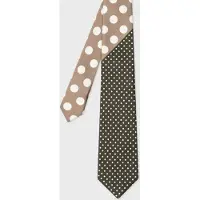 Paul Smith Men Tie Polka Military Green Maat: 8 | Stropdassen Outlet | Heren | Wit