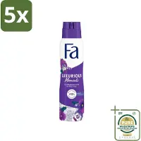 Fa 5 x Deodorant Spray Luxurious Viola 150 ml - Grootverpakking - Deodorant Spray - Geur - Anti-vlekken - Huidverzorging - Luxueuze Geur