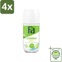 Fa Deodorant Roller Lime Squeeze 50 ml - Voordeelverpakking - 4 stuks - Deodorant - Antitranspirant