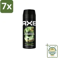 Axe 7 x - Deodorant Bodyspray - 48hrs Fresh - Green Mojito & Cedarwood - 150 ml - Grootverpakking - 48 Uur Frisheid - Deodorant Spray - Geur Bestrijding - Frisse Geur - Cederhout