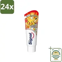Signal - Pokémon - Tandpasta - Milde Munt Smaak - Anti-Tandsteen - Kinder 6+ Jaar - 75 ml - Voordeelverpakking - 24 stuks - Anti-tandsteen tandpasta - Fluoride tandpasta