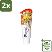 Signal - Pokémon - Tandpasta - Milde Munt Smaak - Anti-Tandsteen - Kinder 6+ Jaar - 75 ml - Voordeelverpakking - 2 stuks - Tandpasta voor kinderen - Pokémon tandpasta