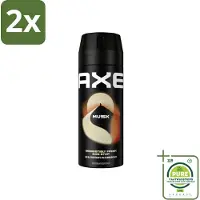 Axe - Deodorant Bodyspray - 48hrs Fresh - Musk - Patchouli & Fougere - 150 ml - Voordeelverpakking - 2 stuks - Deodorant - Mannelijke geur
