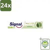 Signal - Integral & Actions - Tandpasta - Natuurlijke Kruiden - Gerecyclede Verpakking - 75 ml - Voordeelverpakking - 24 stuks - Tandpasta - Natuurlijke ingrediënten