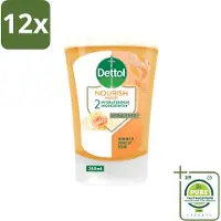 Dettol No-Touch Handzeep Refill Extra Care Honey & Sheabutter 250 ml - Voordeelverpakking - 12 stuks - Handzeep - Antibacterieel