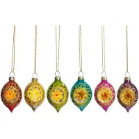 Famanu – Set van 6 heldere metalen kerstballen met open gezicht, perfect voor kerstdecoratie