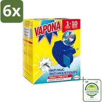 Vapona - Muggenstekker - 1 stekker En 10 Navultabletten - Voordeelverpakking - 6 stuks - Muggenwering - Muggenplaag