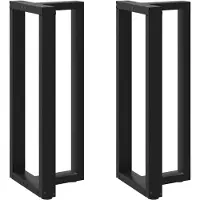 vidaXL Bartafelpoten 2 st T-vormig 40x35x(100-101) cm staal zwart