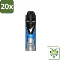 Rexona 20 x Men - Deodorant Spray - Motion Sense - Cobalt Dry - Anti-Transpirant & Perspirant - 150ml - Grootverpakking - Anti-transpirant - Deodorant - Mannen - Frisse Geur - Langdurige Bescherming