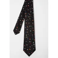 Paul Smith Men Tie Flower Letters Black Maat: 8 | Stropdassen Outlet | Heren | Zwart