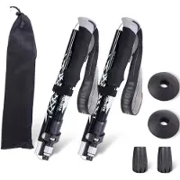 Famanu – Trekkingstokken set van 2, opvouwbare wandelstokken, lichtgewicht en verstelbaar voor wandelen, camping en reizen, geschikt voor mannen en vrouwen