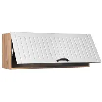 Vicco Hangkast Fame-Line, Wit Landhuis/Goudkleurig Eiken, 100 cm