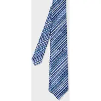 Paul Smith Men Tie New Sig Stripe Navy Size: 8 | Ties Outlet | Heren | Blauw