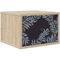 vidaXL Wandkastje voor Bed DOKKUM Sonoma Eiken 36 x 33 x 25 cm