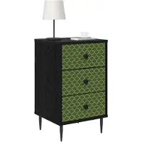 vidaXL Nachtkastje GELEEN 2 st Zwart eiken 36 x 33 x 61 cm