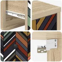 vidaXL Wandkastje voor Bed OMMEN 2 st Sonoma Eiken 36 x 33 x 25 cm