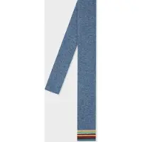 Paul Smith Men Tie Knit Sig Tipping Petrol Blue Size: OS | Ties Outlet | Heren | Blauw