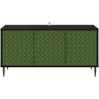 vidaXL Tv-meubel GELEEN 102 x 33 x 51 cm Zwart eiken Bewerkt hout