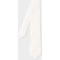 Paul Smith Men Tie Plain Silk Spec Ivory Size: 8 | Ties Outlet | Heren | Wit