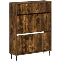vidaXL Schoenenkast ZWOLLE 78 x 24 x 103 cm Bewerkt hout Gerookt eiken