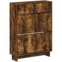 vidaXL Schoenenkast EDE 78 x 24 x 103 cm Bewerkt hout Gerookt eiken